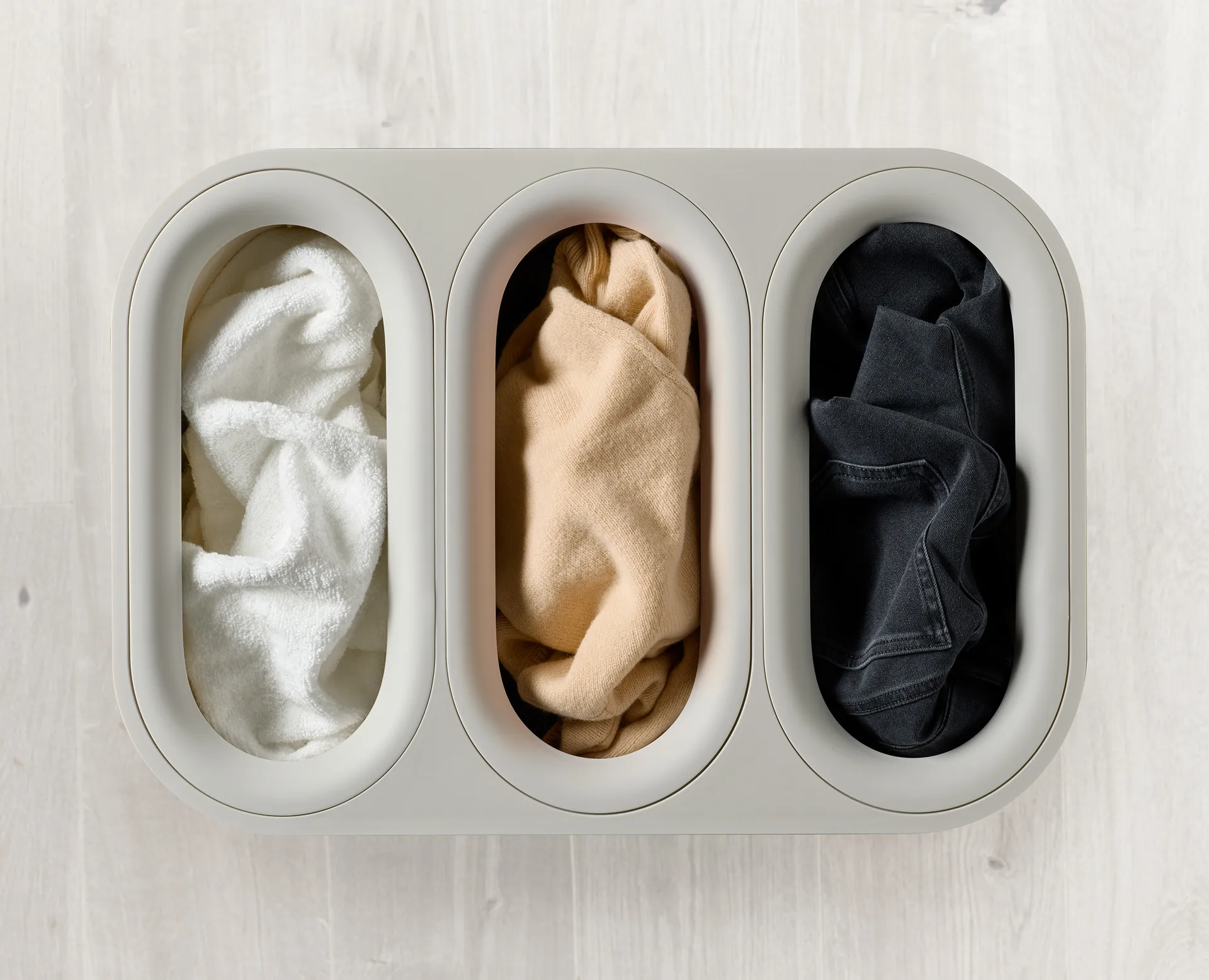 Tota Trio Luxe laundry basket 90 L, Ecru Joseph Joseph