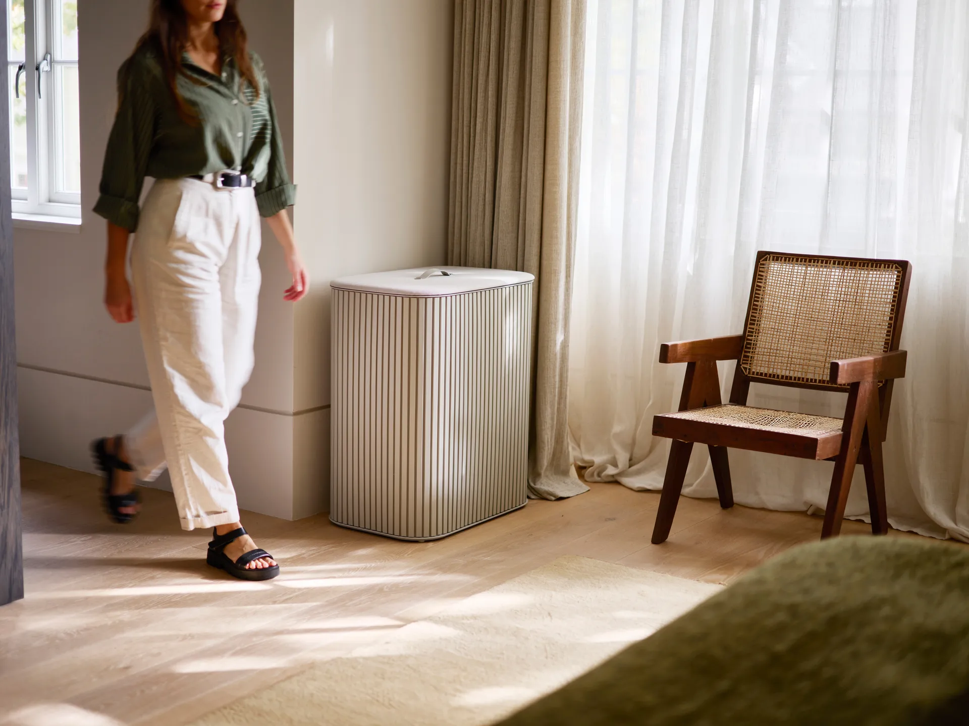 Tota Trio Luxe laundry basket 90 L, Ecru Joseph Joseph