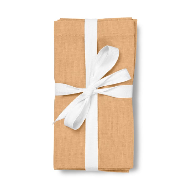 Basic fabric napkin 4-pack - ocher - Juna