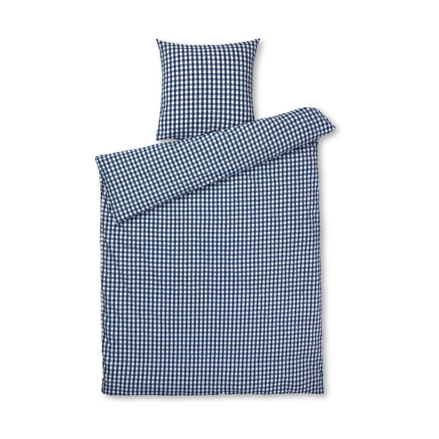 Bæk&Bølge bed set 150x210 cm, Dark blue-white Juna