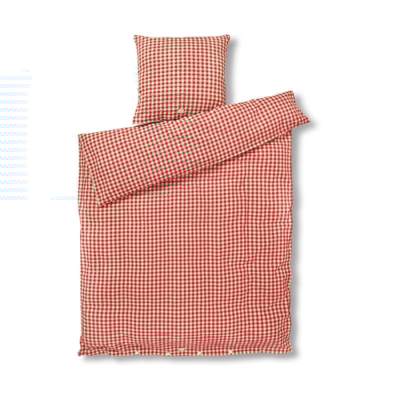 Juna Bæk&Bølge bed set 150x210 cm Red-yellow