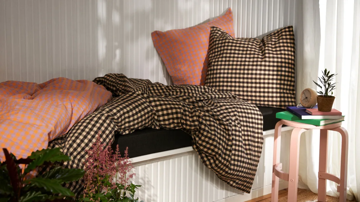 Bæk&Bølge bed set 220x220 cm, Black sand Juna