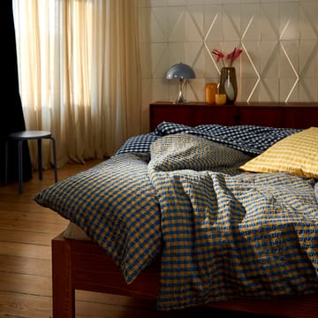 Bæk&Bølge bed set 220x220 cm - Blue ochre - Juna