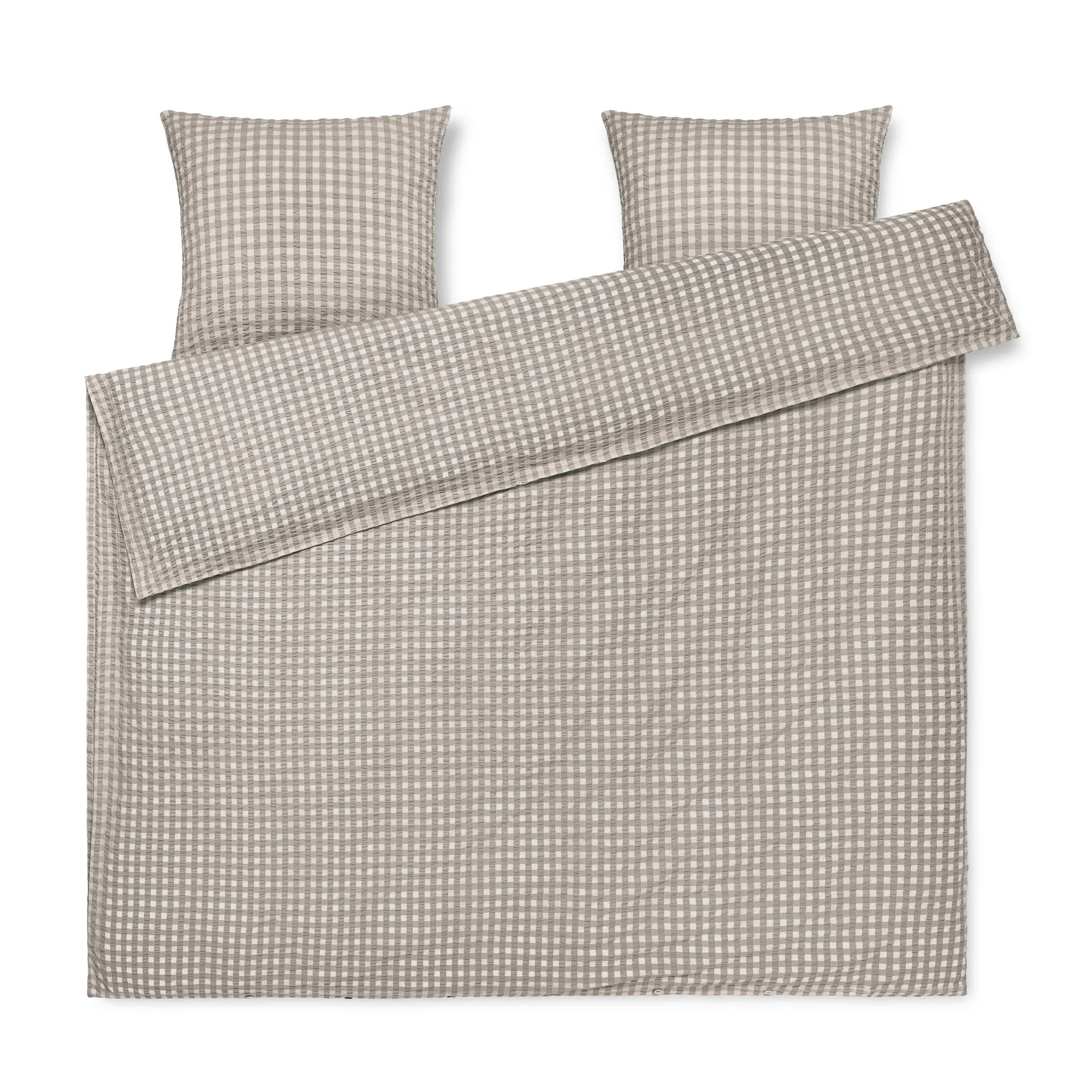 Bæk&Bølge bed set 220x220 cm, grey-birch Juna