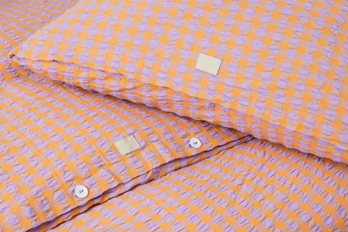 Bæk&Bølge bed set 220x220 cm, Lavender-peach Juna