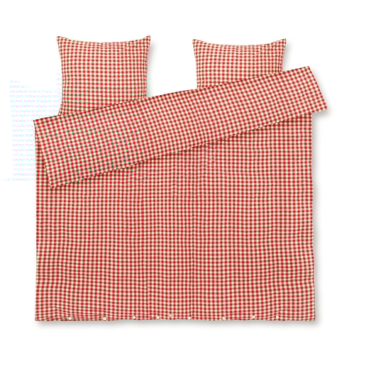 Juna Bæk&Bølge bed set 220x220 cm Red-yellow