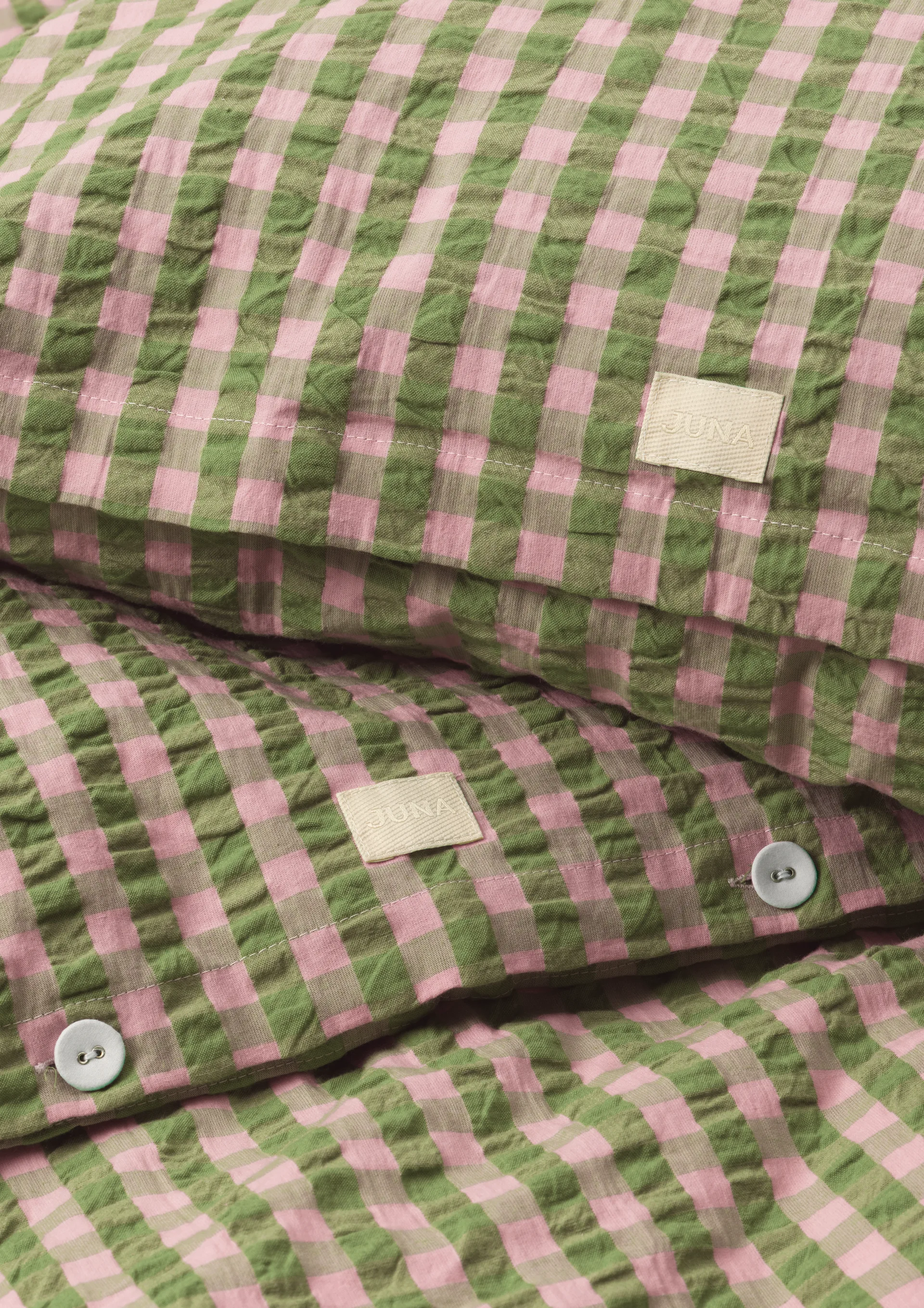 Bæk&Bølge bedding set 140x220 cm, Green-light pink Juna