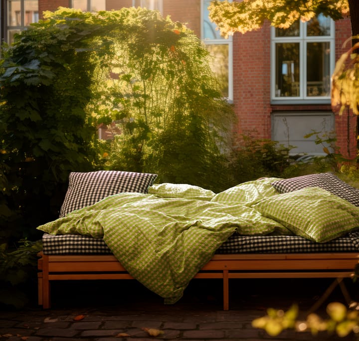 Bæk&Bølge bedding set 200x220 cm, Green-light pink Juna