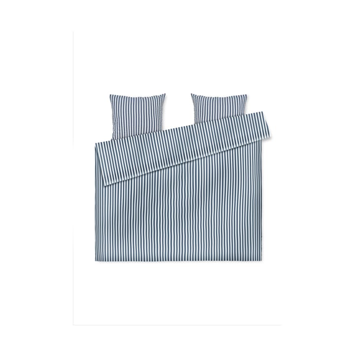 Bæk&Bølge Lines bedding set 220x220 cm, Dark blue-white Juna