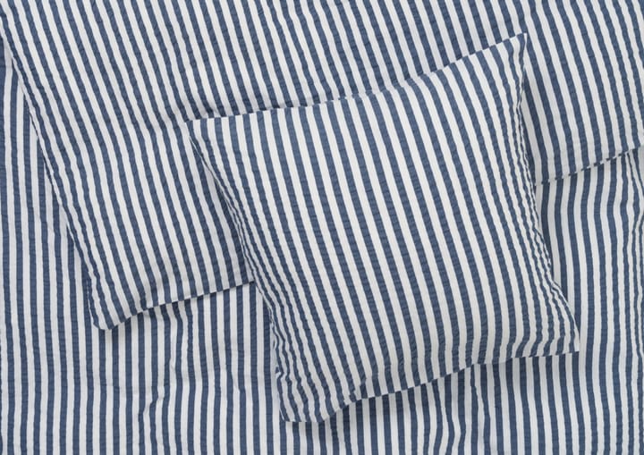 Bæk&Bølge Lines bedding set 220x220 cm, Dark blue-white Juna