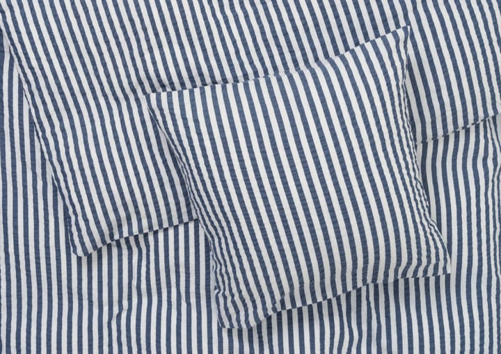 Bæk&Bølge Lines bedding set 220x220 cm - Dark blue-white - Juna