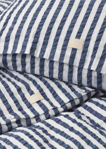 Bæk&Bølge Lines bedding set 220x220 cm - Dark blue-white - Juna