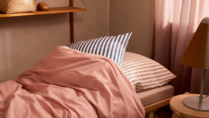 Bæk&Bølge Lines pillowcase 50x60 cm, Dark blue-white Juna