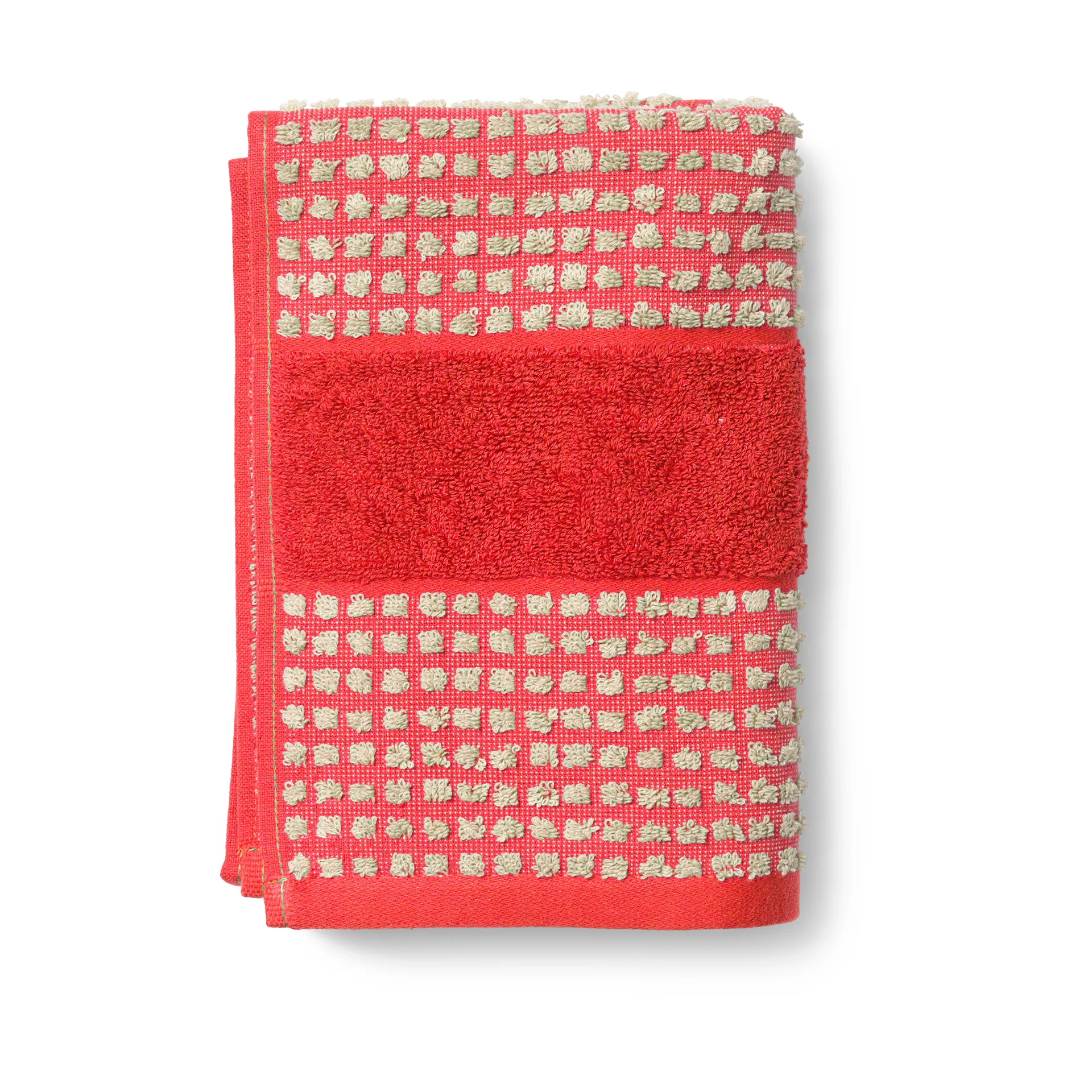 Check towel 50x100 cm, Red-sand Juna
