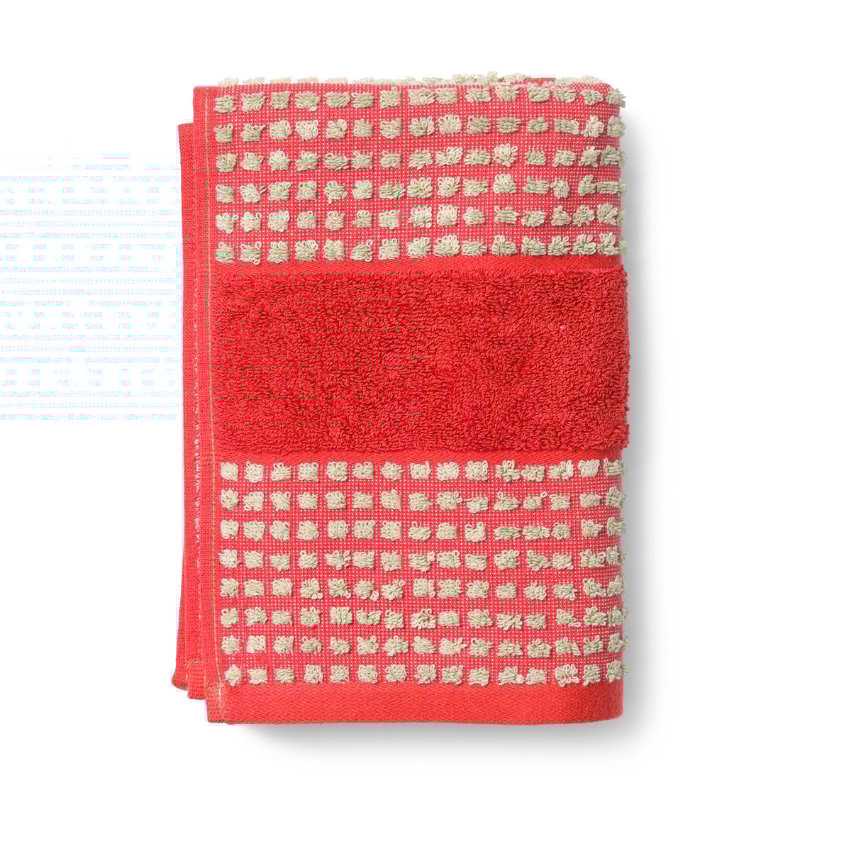 Juna Check towel 50x100 cm Red-sand