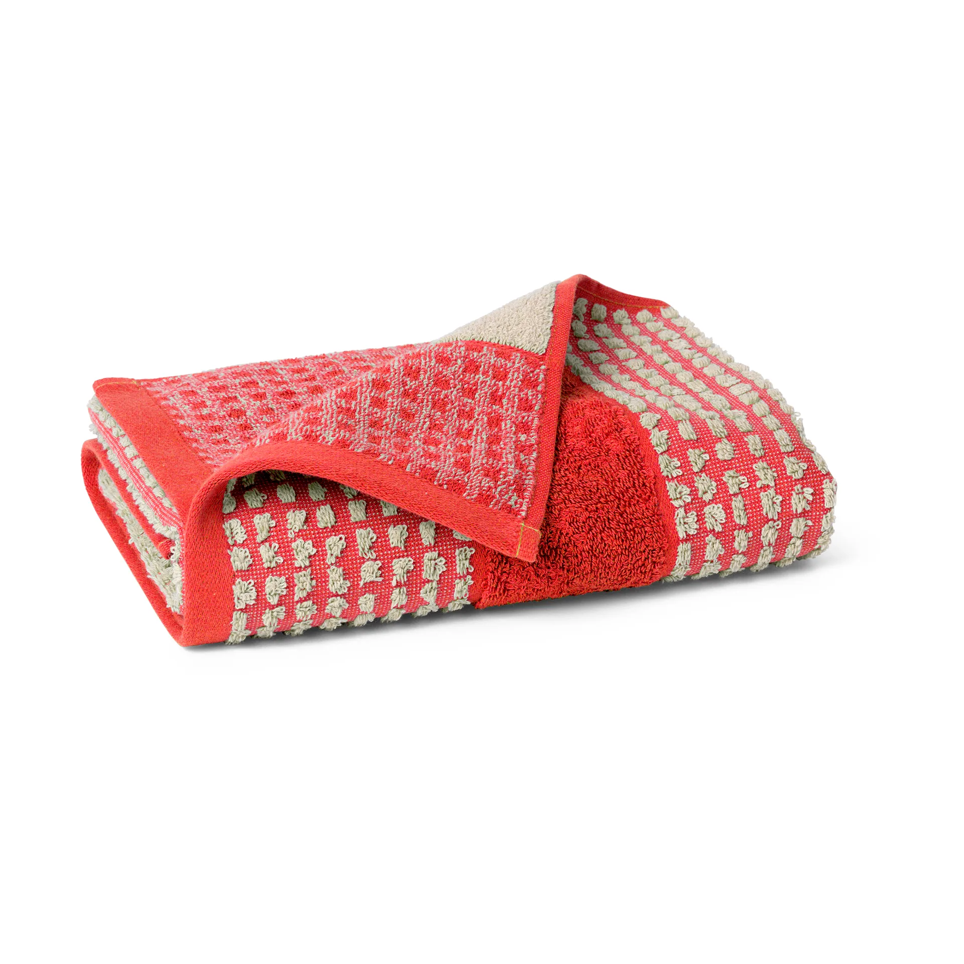 Check towel 50x100 cm, Red-sand Juna