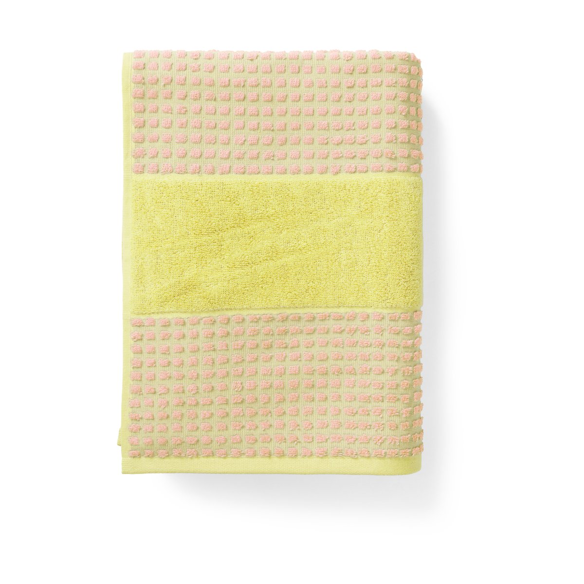 Juna Check towel 50x100 cm Yellow-pink | Scandinavian Design | Bath towels | Yellow