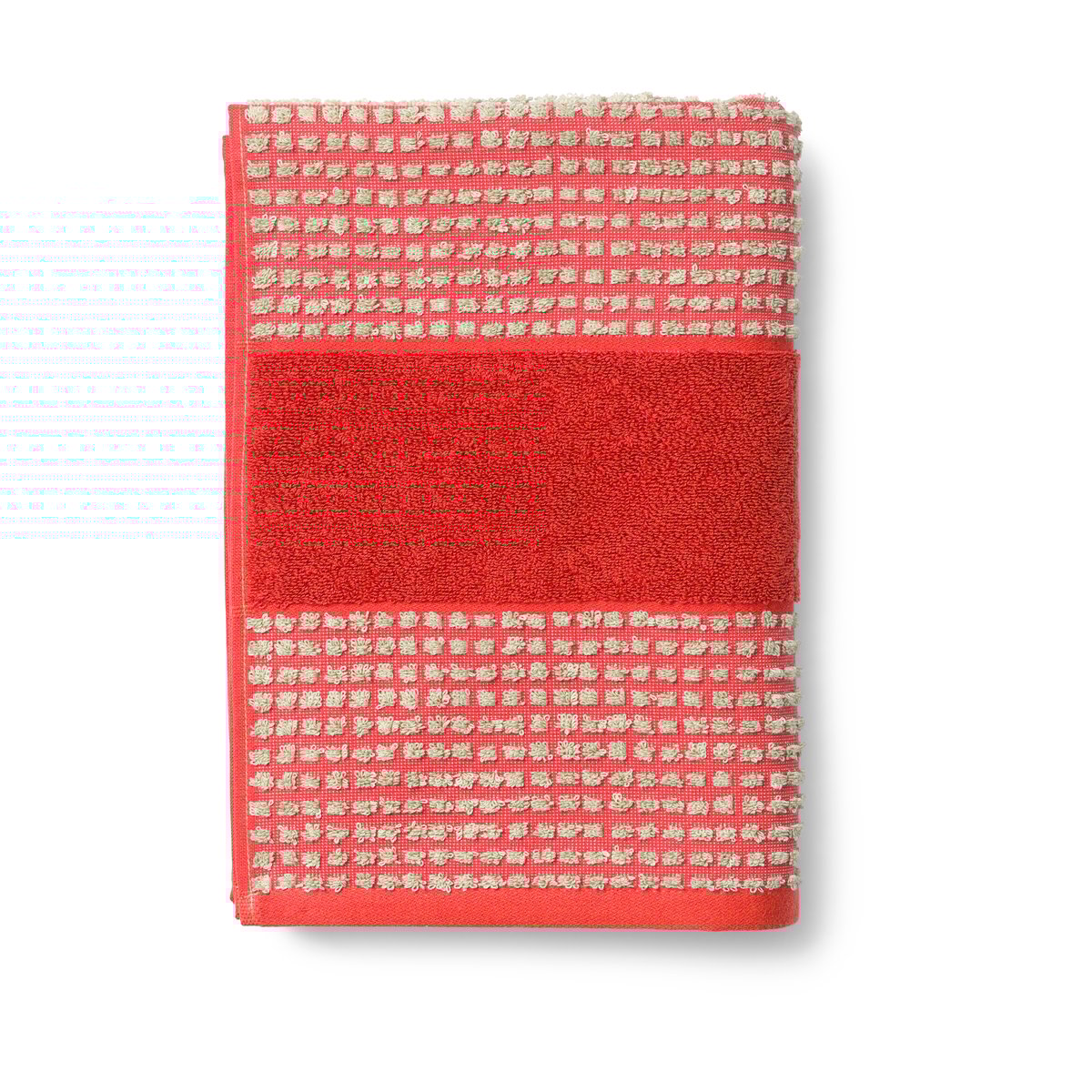 Juna Check towel 70x140 cm Red-sand | Scandinavian Design | Bath towels | Red