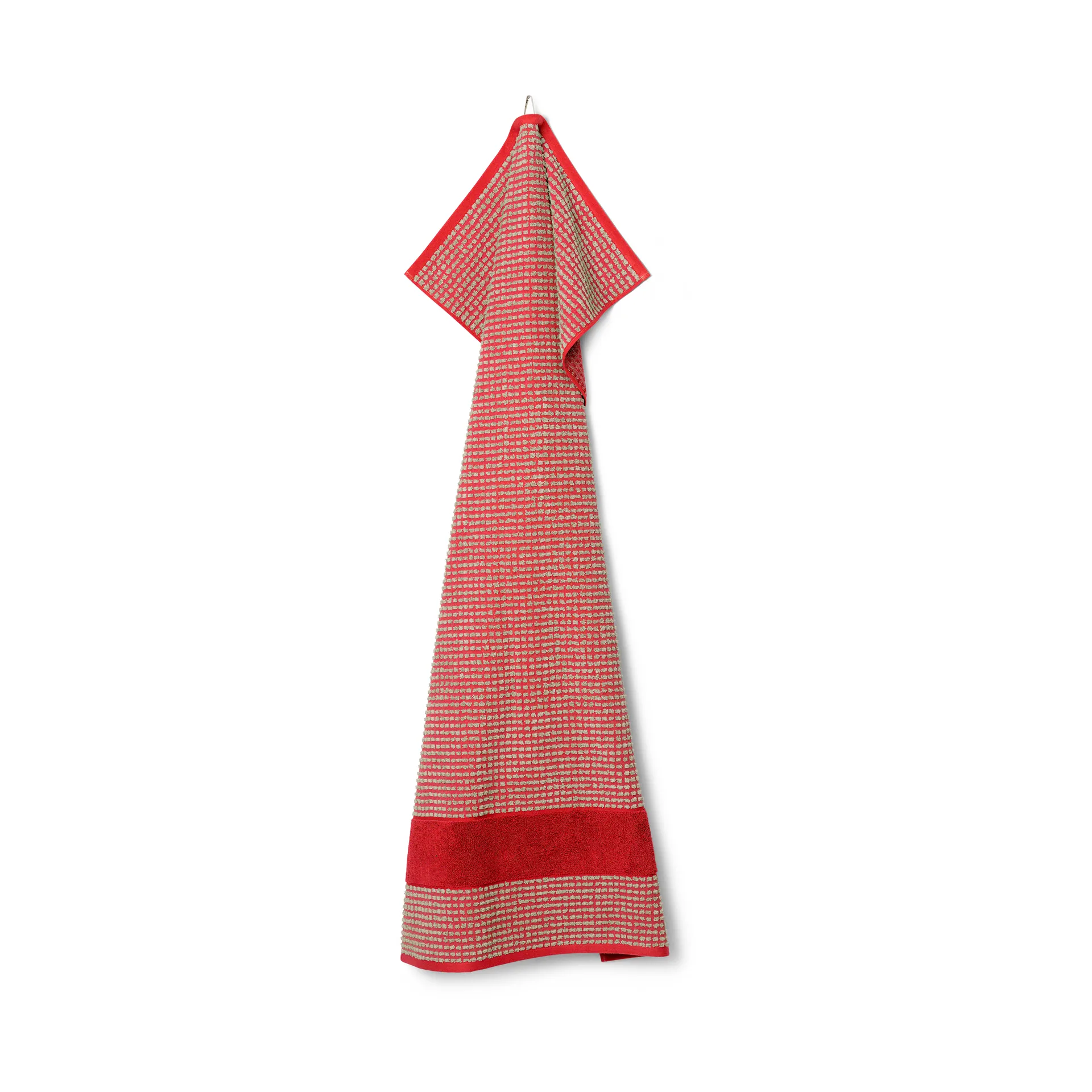 Check towel 70x140 cm, Red-sand Juna