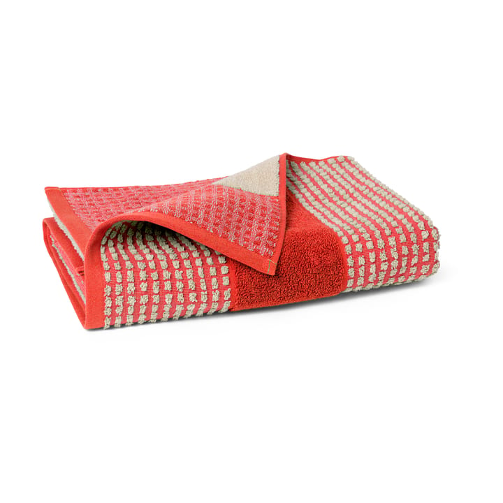 Check towel 70x140 cm - Red-sand - Juna