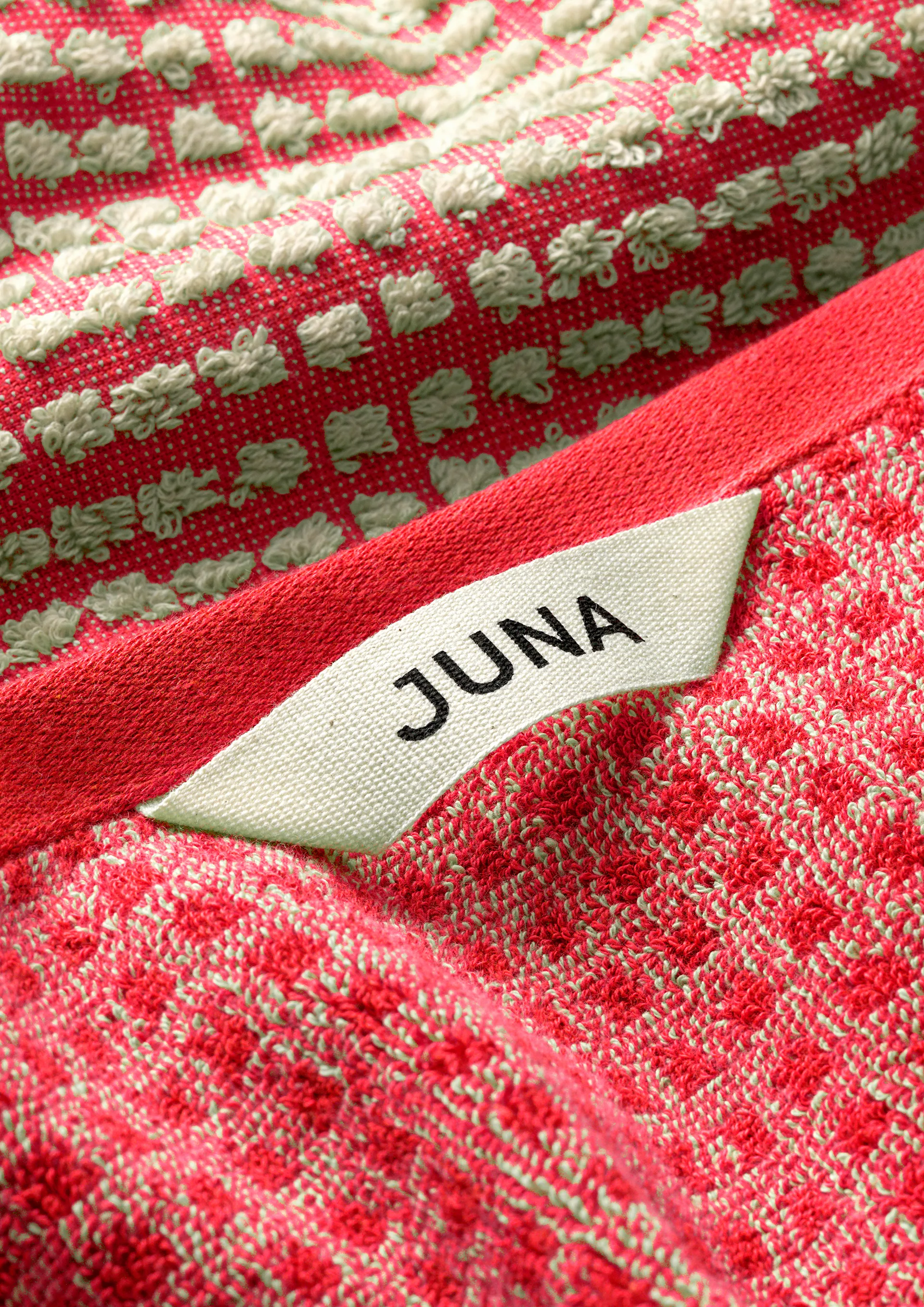 Check towel 70x140 cm, Red-sand Juna