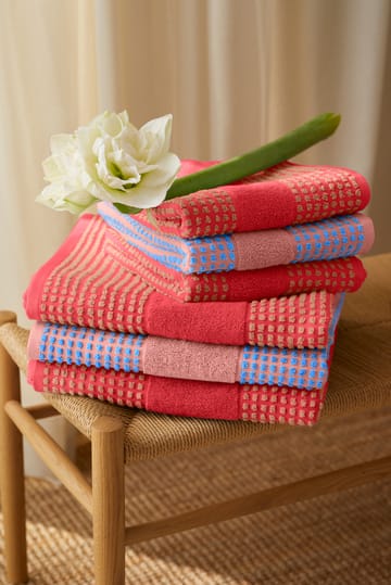 Check towel 70x140 cm - Red-sand - Juna