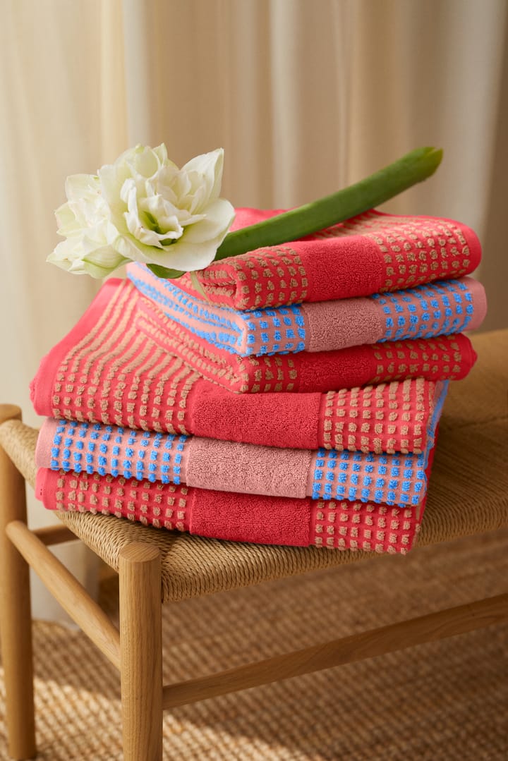 Check towel 70x140 cm - Red-sand - Juna