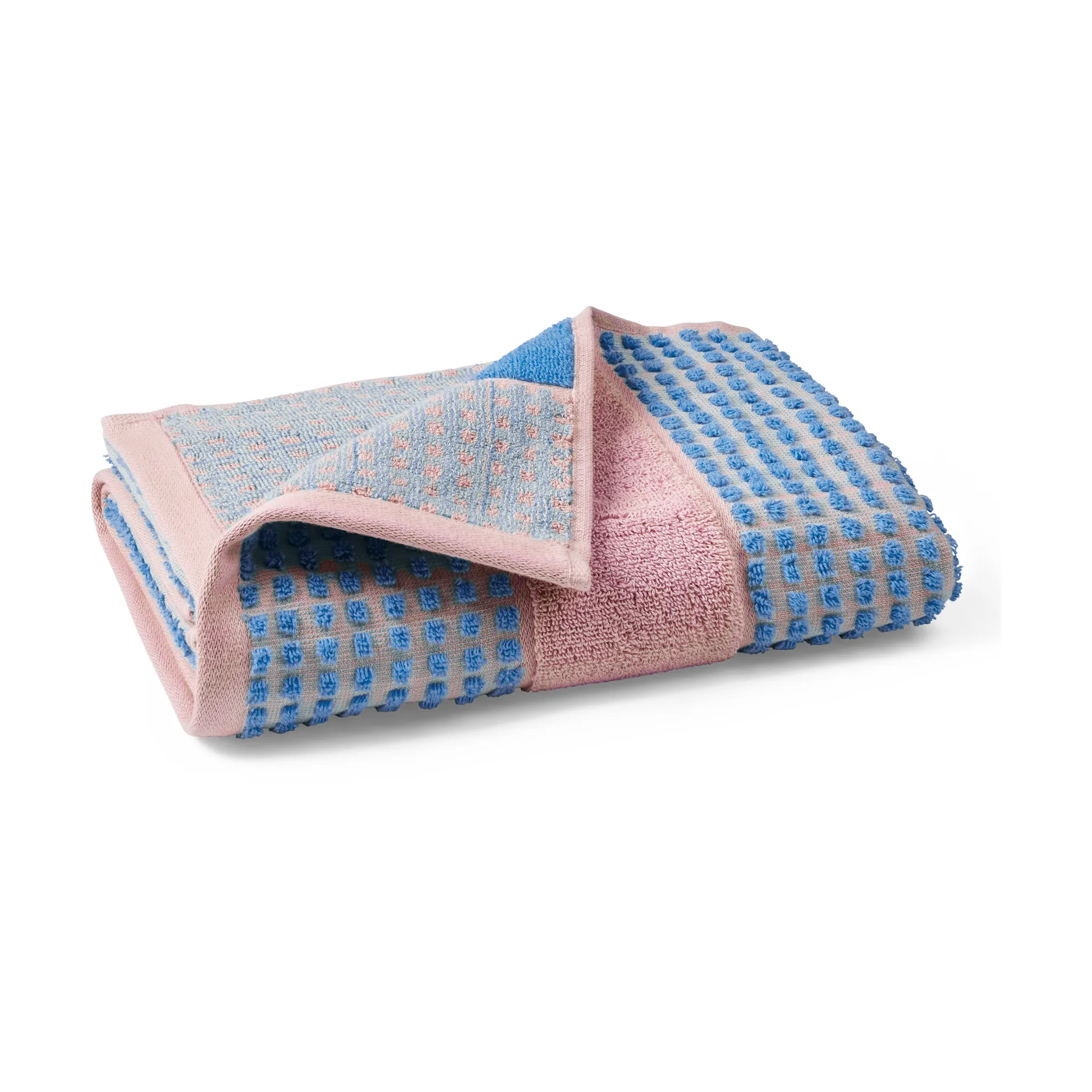 Check towel 70x140 cm, Soft pink-blue Juna