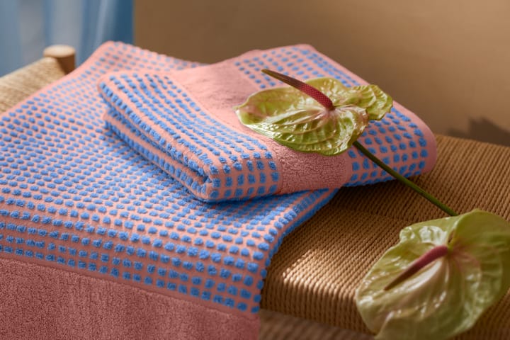 Check towel 70x140 cm, Soft pink-blue Juna