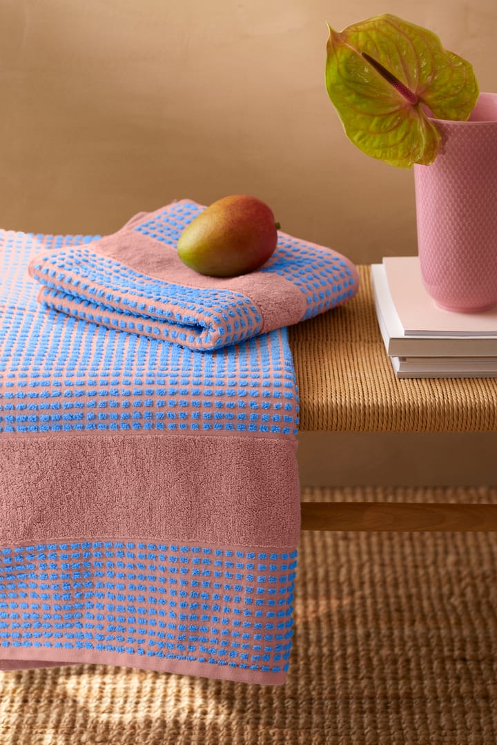 Check towel 70x140 cm, Soft pink-blue Juna