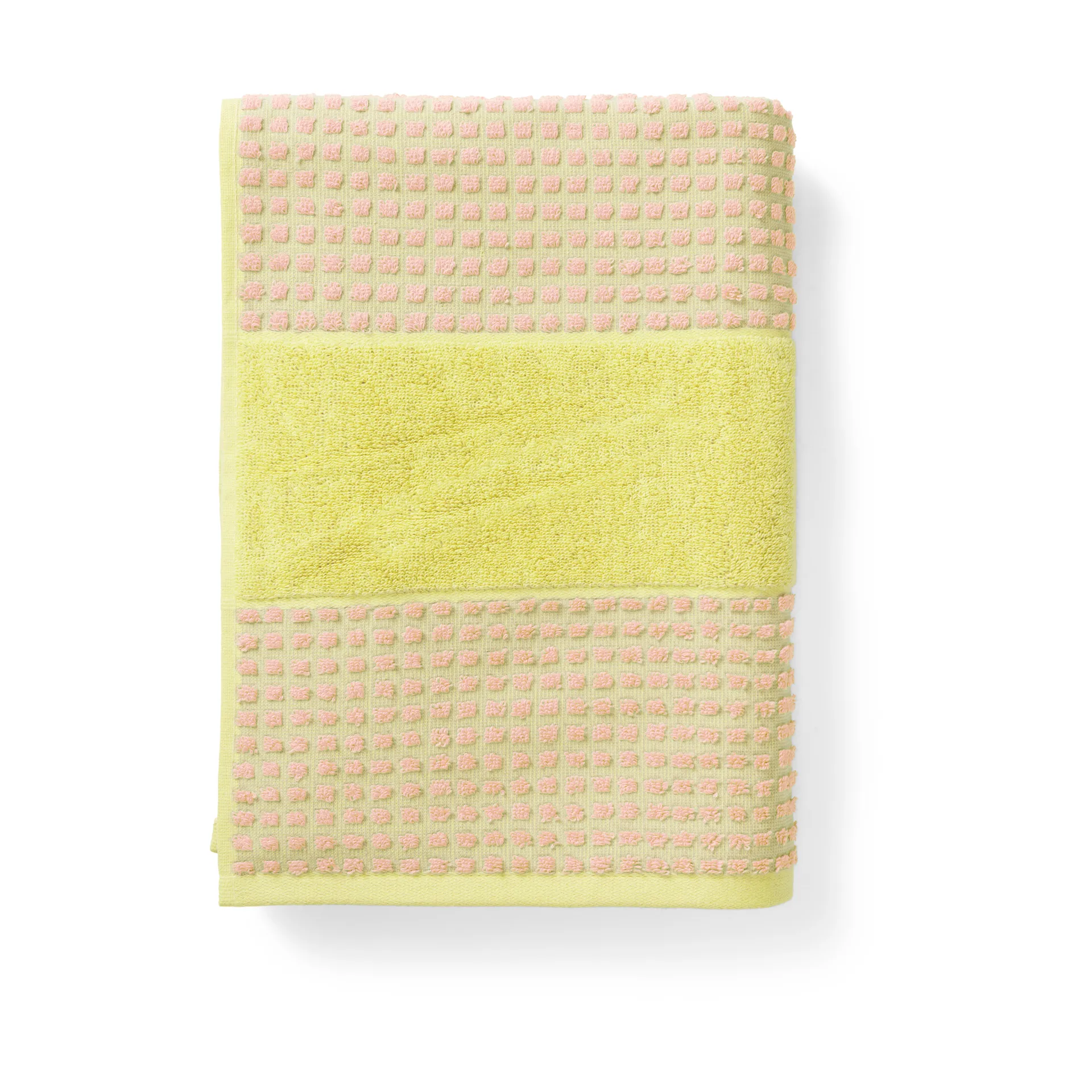 Check towel 70x140 cm, Yellow-pink Juna