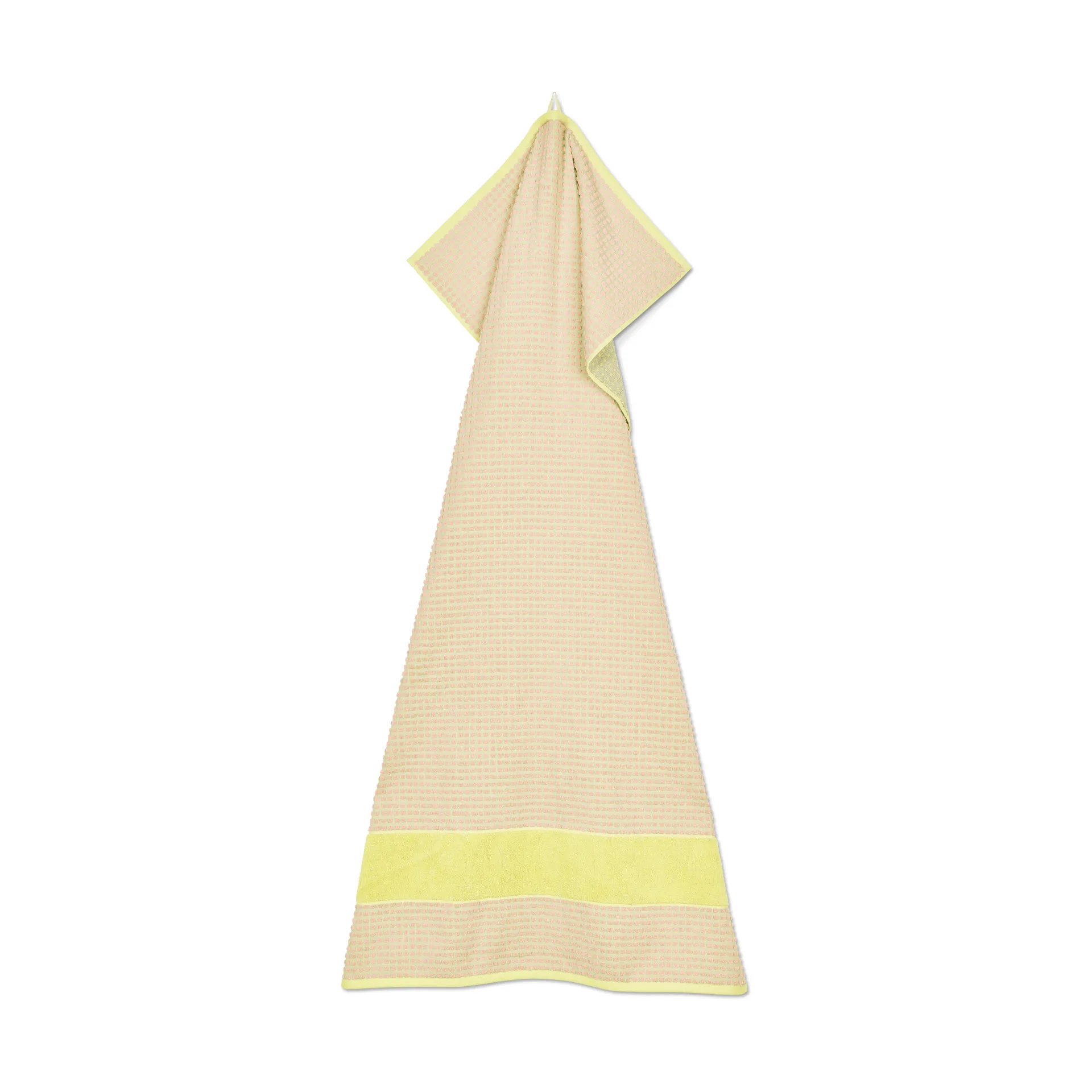 Check towel 70x140 cm, Yellow-pink Juna