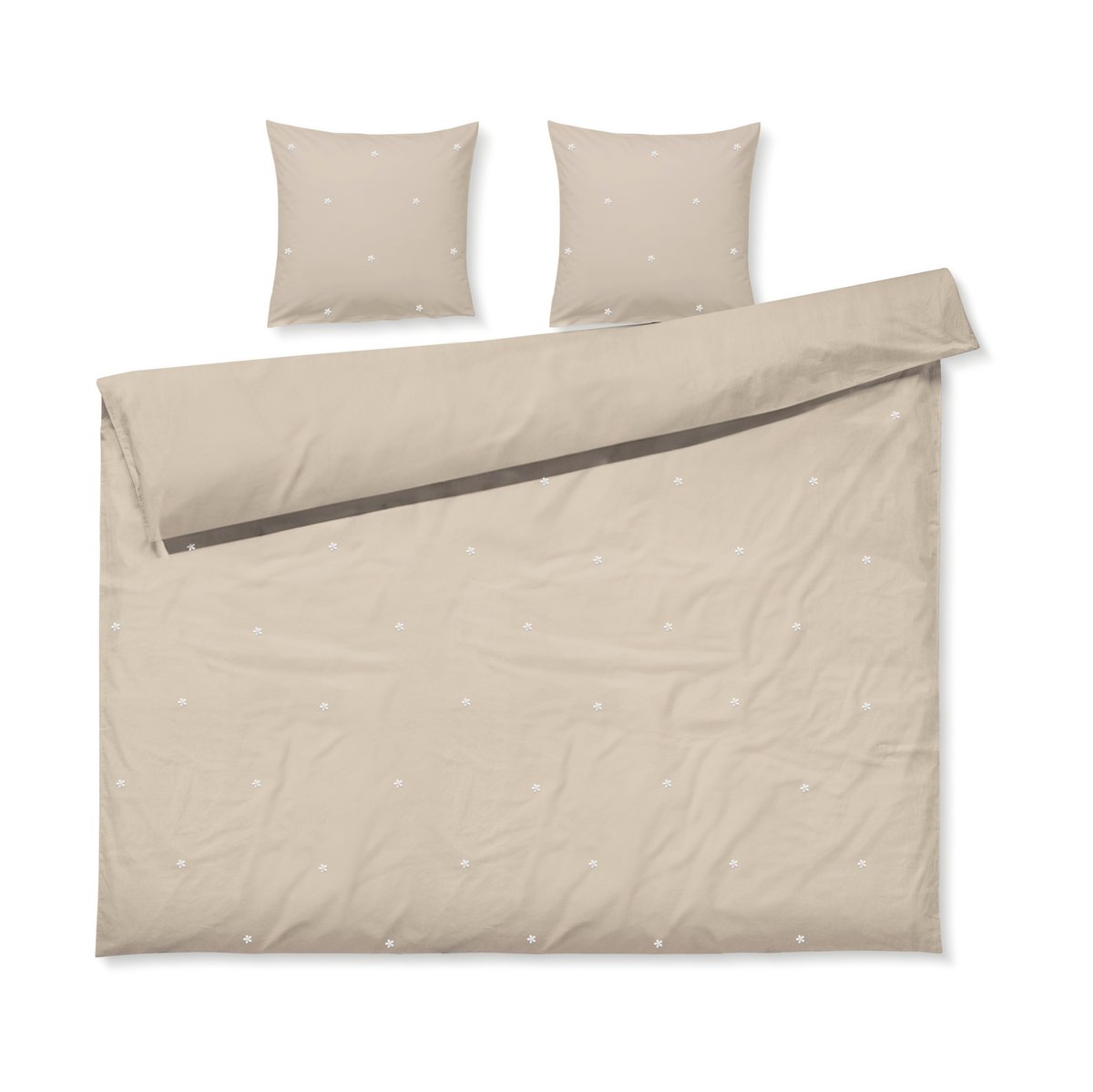Juna Daisy bed set 220x220 cm Sand-white | Scandinavian Design | Bed sets | Beige