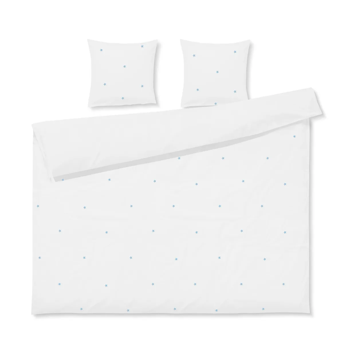 Juna Daisy bed set 220x220 cm White-light blue | Scandinavian Design | Bed sets | White