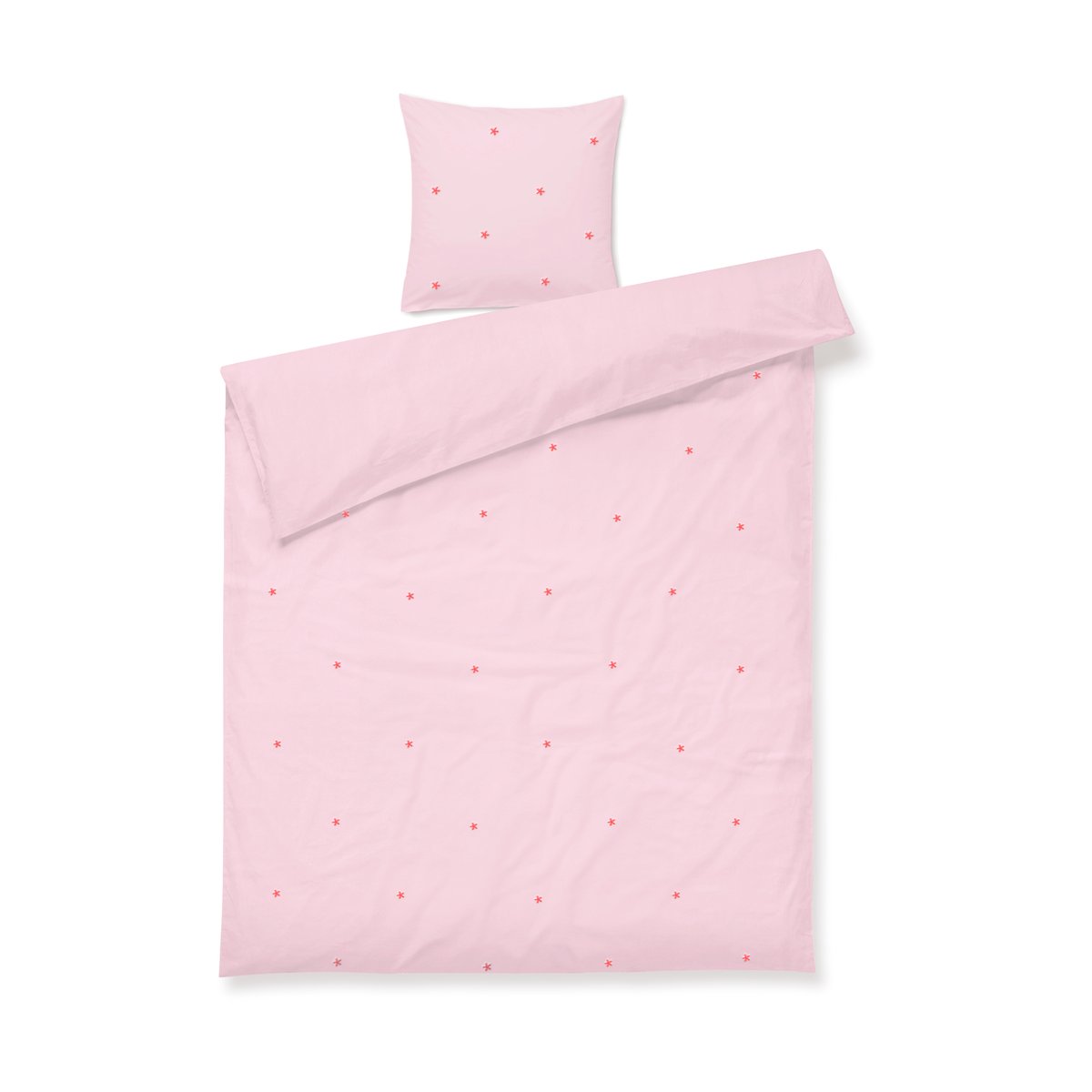 Juna Daisy bedding set 150x210 cm Pink-red | Scandinavian Design | Bed sets | Pink