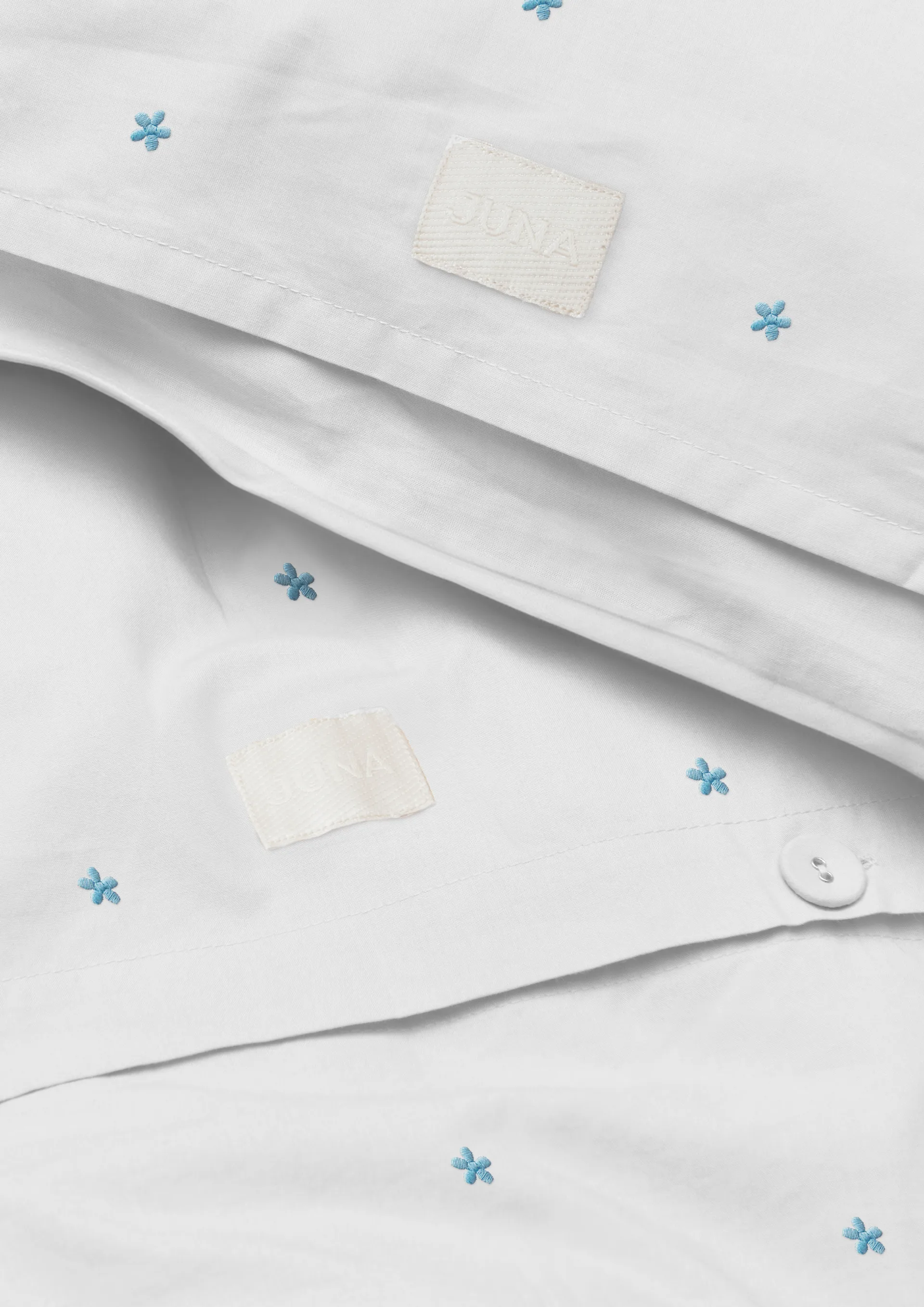 Daisy bedding set 150x210 cm, White-light blue Juna