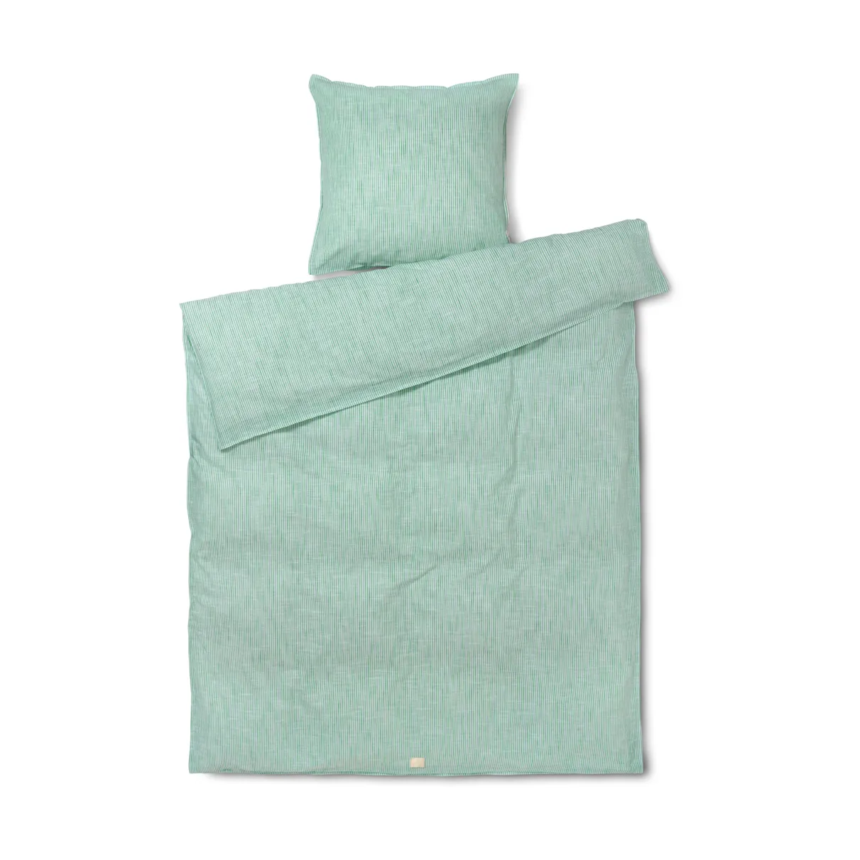 Monochrome Lines bedding set 150x210 cm, Green-white Juna