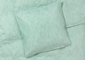 Monochrome Lines bedding set 220x220 cm - Green-white - Juna