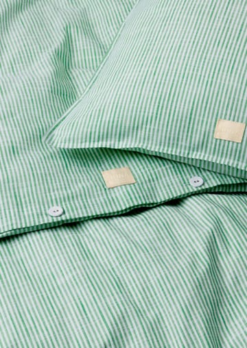 Monochrome Lines bedding set 220x220 cm - Green-white - Juna