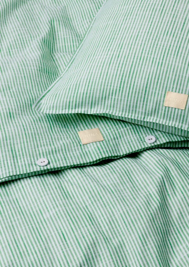 Monochrome Lines bedding set 220x220 cm - Green-white - Juna