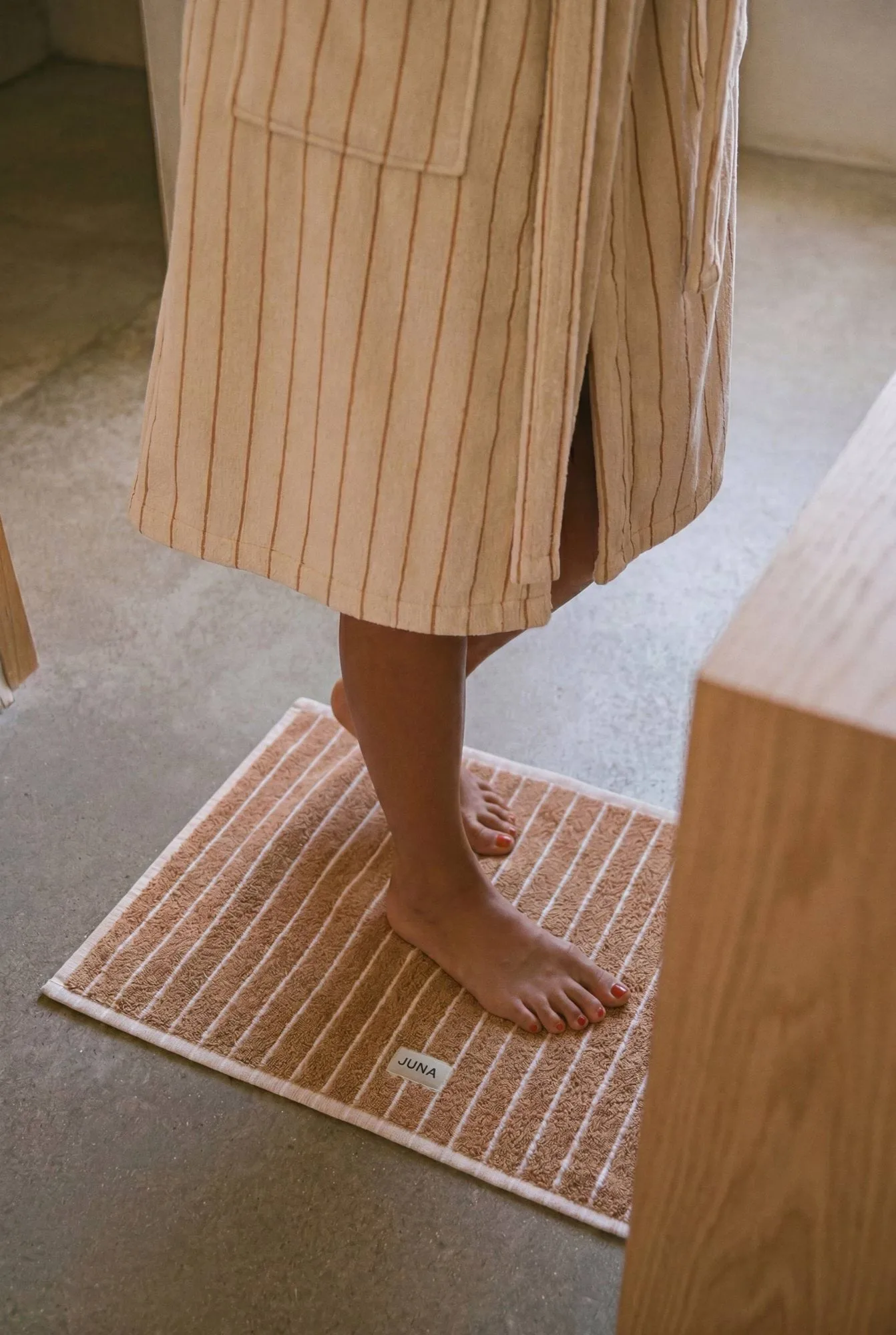 Soft bath mat, Caramel-offwhite. 50x70 cm Juna
