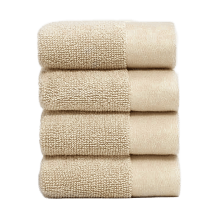 Juniper face towel 30x30 cm 4-pack - Beach Sand - Juniper