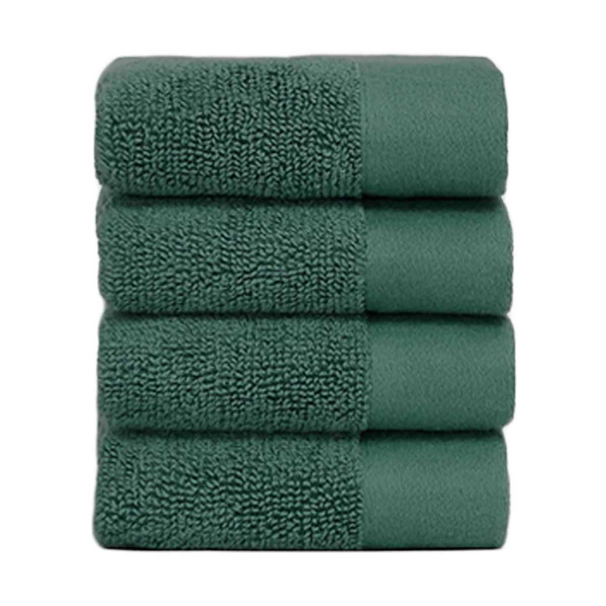 Juniper face towel 30x30 cm 4-pack Juniper Green | Scandinavian Design | Hand towels | Green