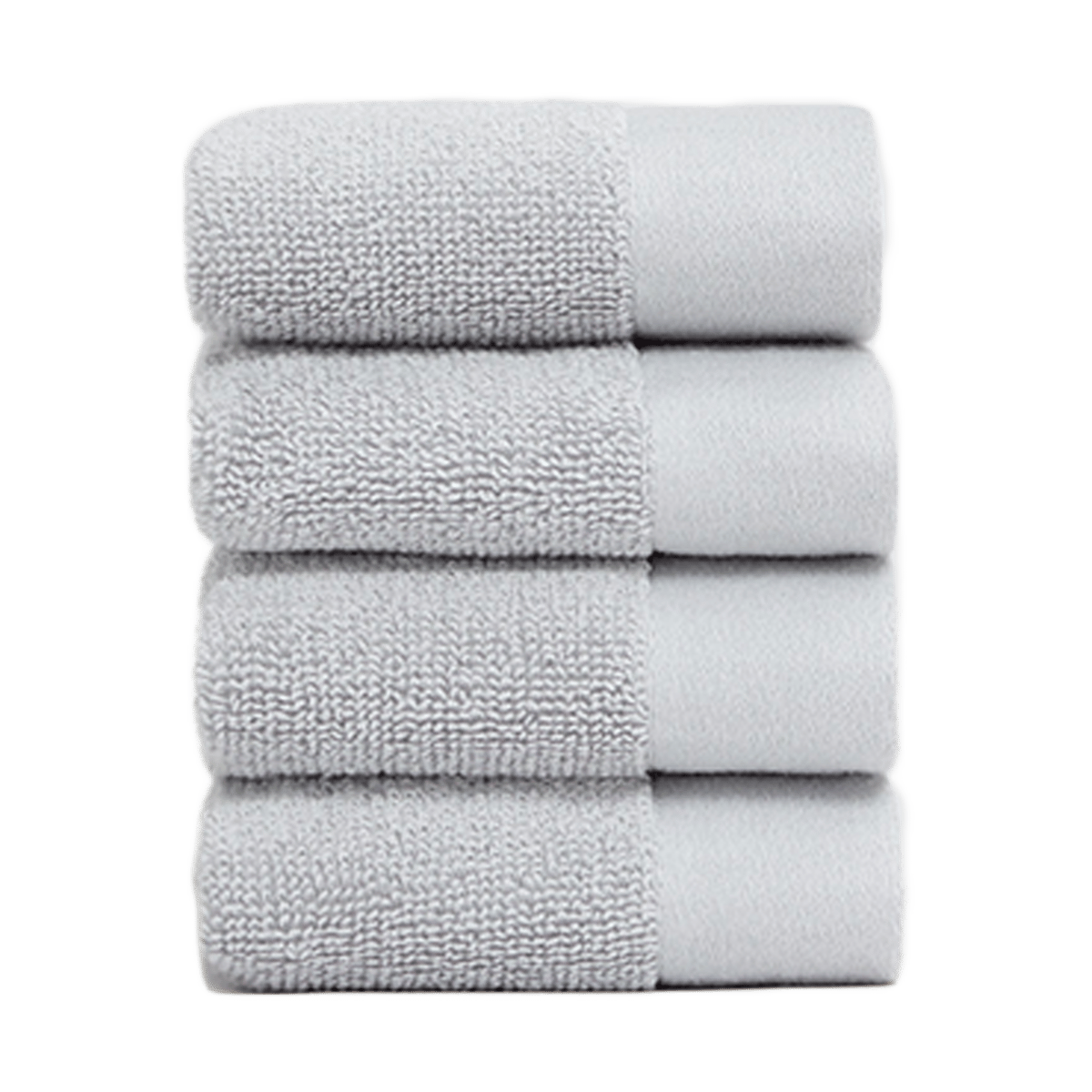 Juniper face towel 30x30 cm 4-pack Stone Grey | Scandinavian Design | Hand towels | Grey