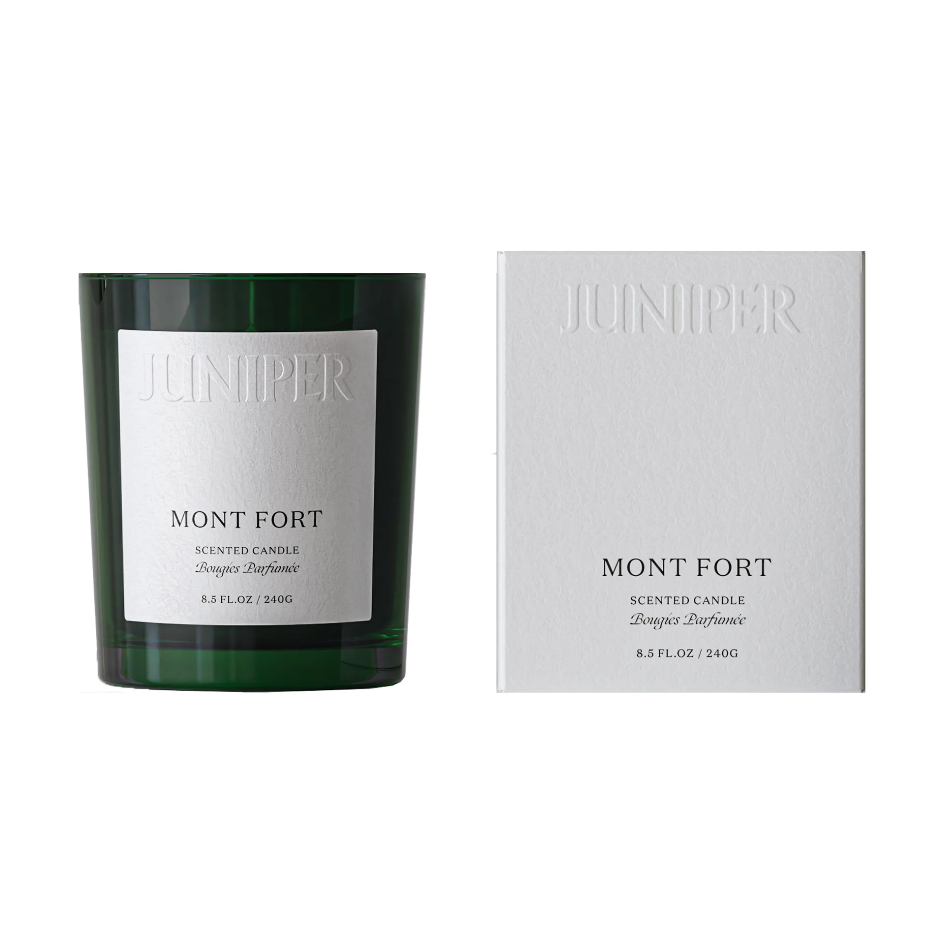 Mont fort scented candle, 240 gr Juniper