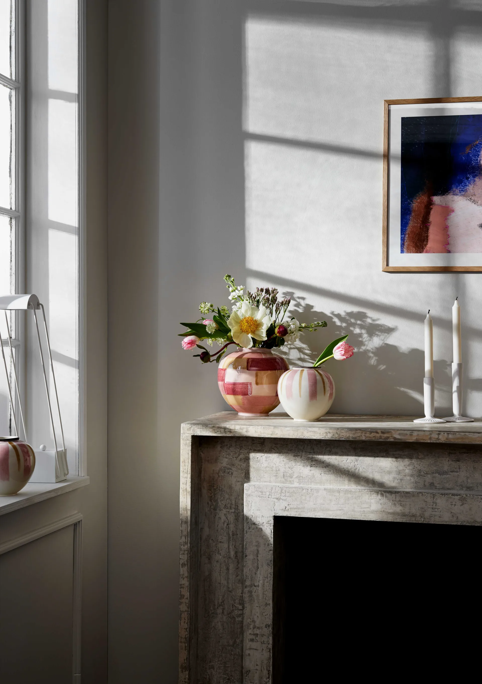 Canvase vase 15 cm, Pink-brown Kähler