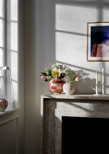 Canvase vase 15 cm - Pink-brown - Kähler