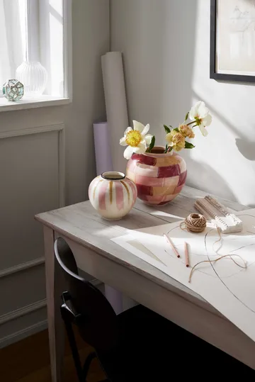 Canvase vase 15 cm - Pink-brown - Kähler