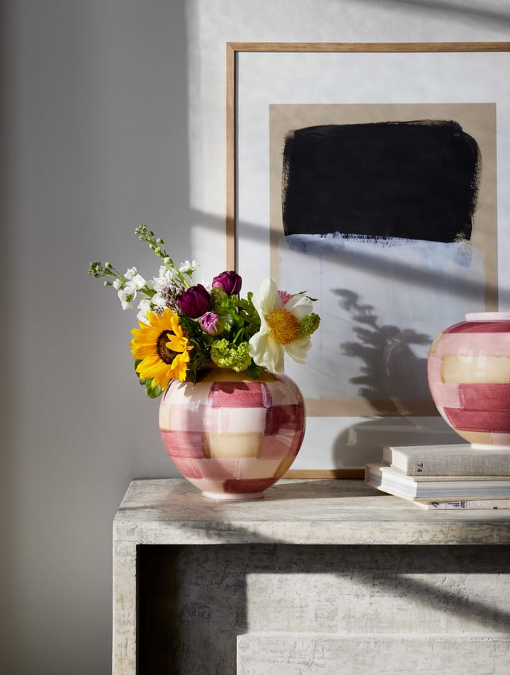 Canvase vase 20 cm, Pink-brown Kähler
