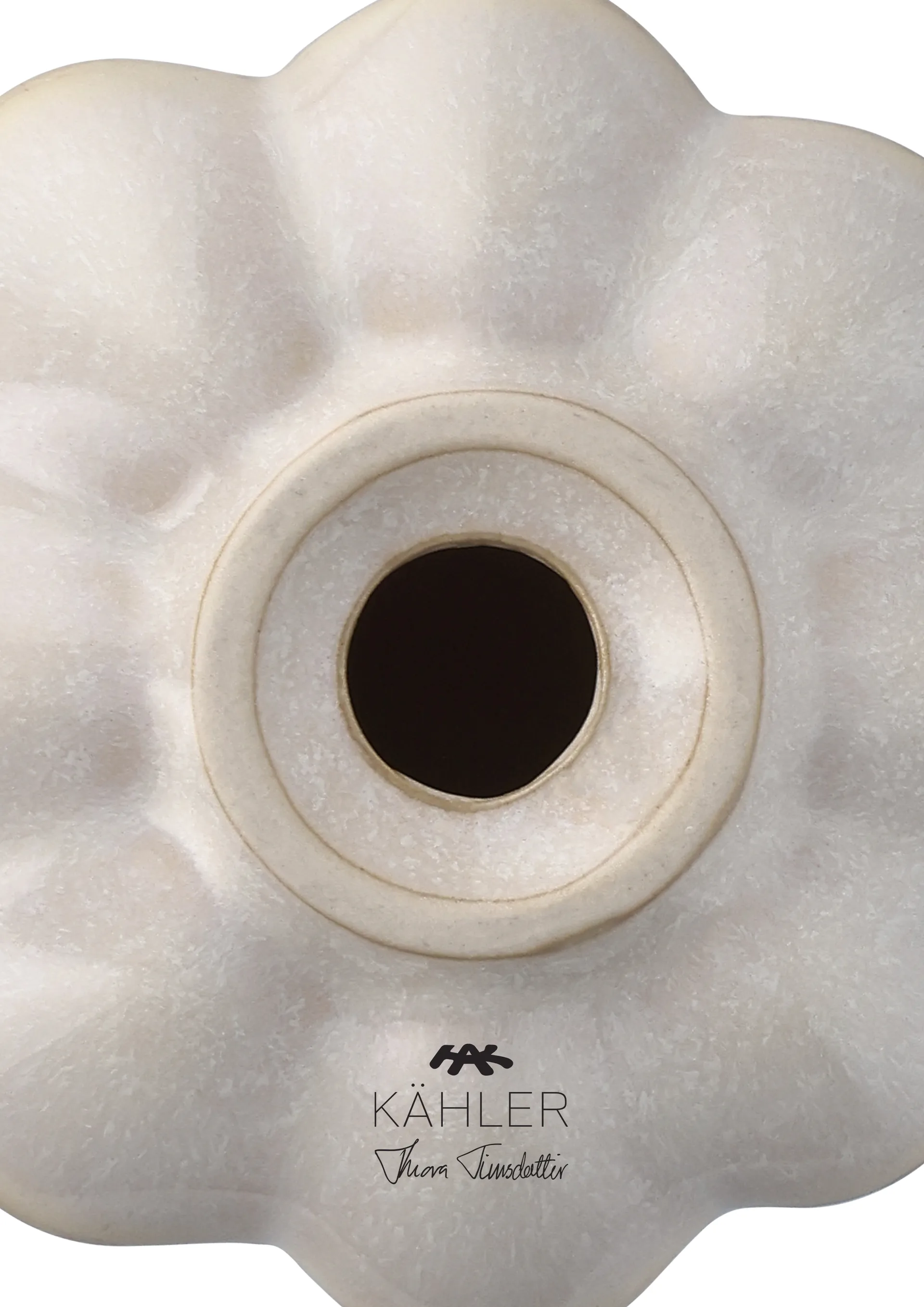 Chanterelle candleholder, Sand, 10 cm Kähler